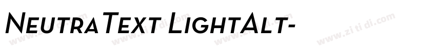 NeutraText LightAlt字体转换